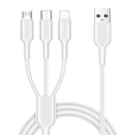 1.2-meter one to three 5A super fast charging data cable suitable for Huawei Honor, Xiaomi vivo Android charging cable - V.I.P Digital Presence