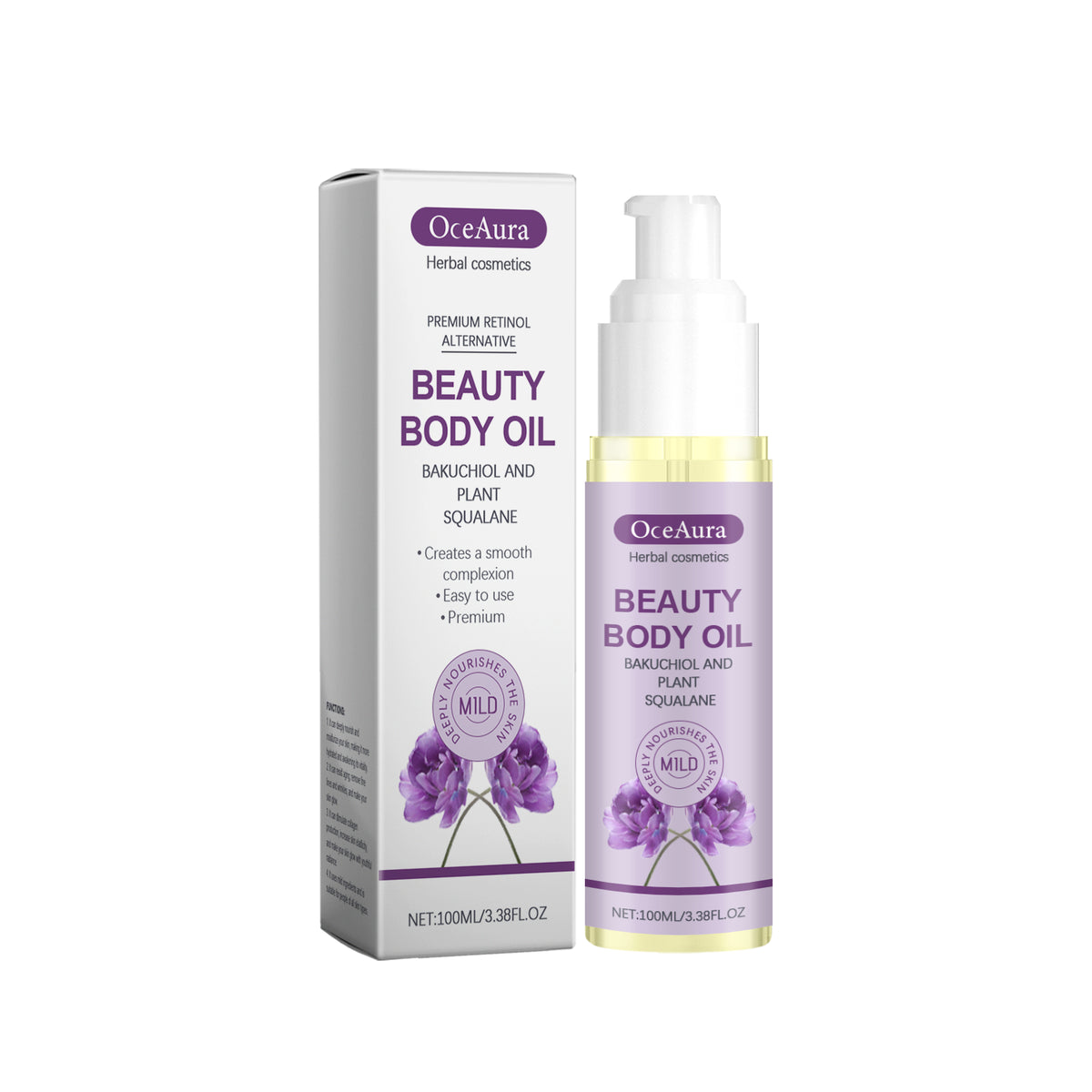 Body Moisturizing Care Oil, Daily Skin Care Moisturizing And Refreshing Care Oil