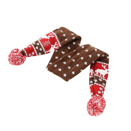 Christmas Dog Scarf Knitted Elk Scarf Striped Hair Ball Pet Scarf Outdoor Winter Warm Cat Dog Scarves Puppy Collar Pet Supplies - V.I.P Digital Presence