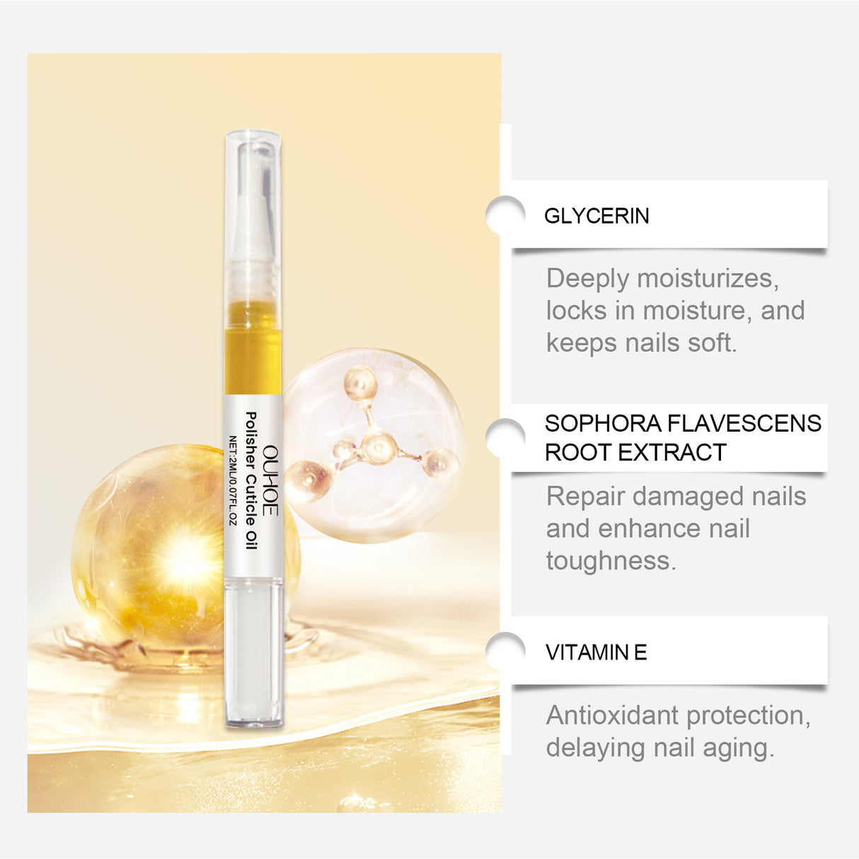 Nail Care Solution Set Improves Soft Nails By Moisturizing Cuticle And Repairing Nails