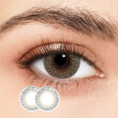 1Pair FDA Certificate Eyes Beautiful Pupil Colorful Girl Cosplay Contact Lenses  GYPSOPHILA GRAY - V.I.P Digital Presence