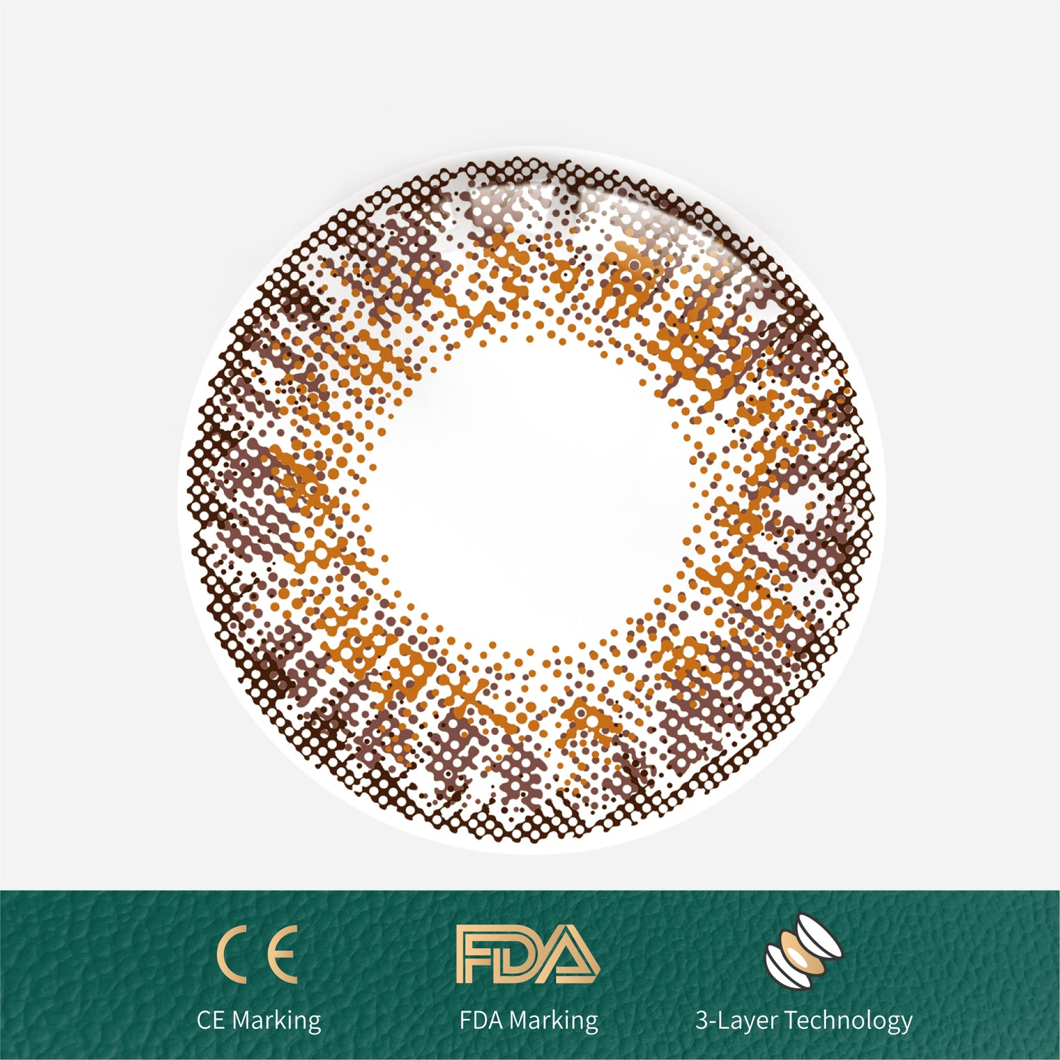 1Pcs FDA Certificate Eyes Beautiful Pupil Colorful Girl Cosplay Contact Lenses Brown(0-600°） - V.I.P Digital Presence