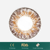 1Pcs FDA Certificate Eyes Beautiful Pupil Colorful Girl Cosplay Contact Lenses Brown(0-600°） - V.I.P Digital Presence