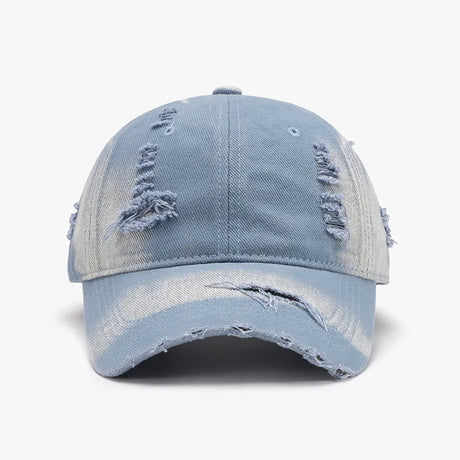 Distressed Adjustable Cotton Baseball Cap - V.I.P Digital Presence