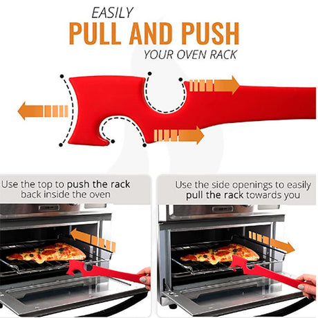 Oven baking tray tool kitchen multifunctional push-pull rod non scalding hand push-pull device - V.I.P Digital Presence