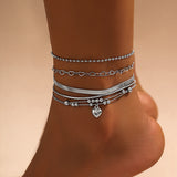 Love Beaded Punk Chain Foot Chain Set Hip Hop Personalized Snake Bone Chain Foot - V.I.P Digital Presence