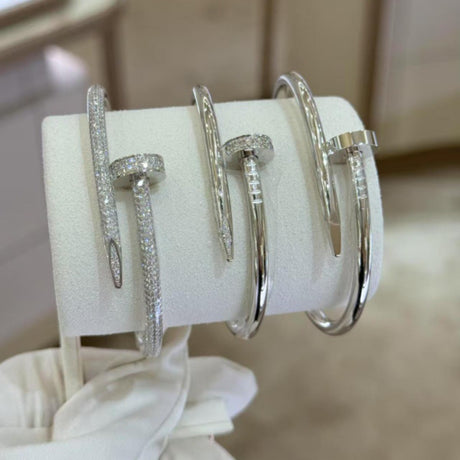 Precision Thick Plating Head and Tail Diamond Fashion Three-Circle Full Diamond Couple Bracelet - V.I.P Digital Presence