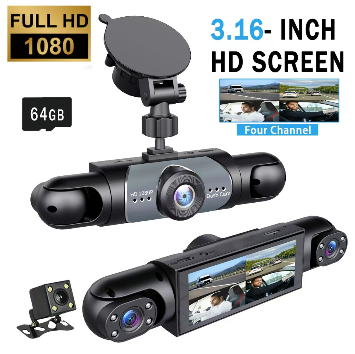 FullScope 4-Way Dash Cam