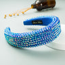 Ins Super Flash Full Drill 4.5cm Wide Brimmed Headdress Thickened Sponge Solid Color Headband Ladies Press Release Art Headband - V.I.P Digital Presence