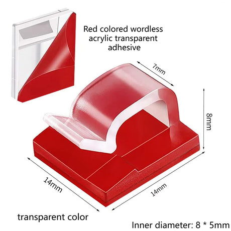 Wire fixing clip adhesive R-type wiring buckle for cable storage without punching holes bundle wire compression clip - V.I.P Digital Presence