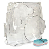 Funda protectora transparente de cristal con correa para el hombro para cámara Fuji Fujifilm Instax Instant Mini 9 8 8+ Accesorios