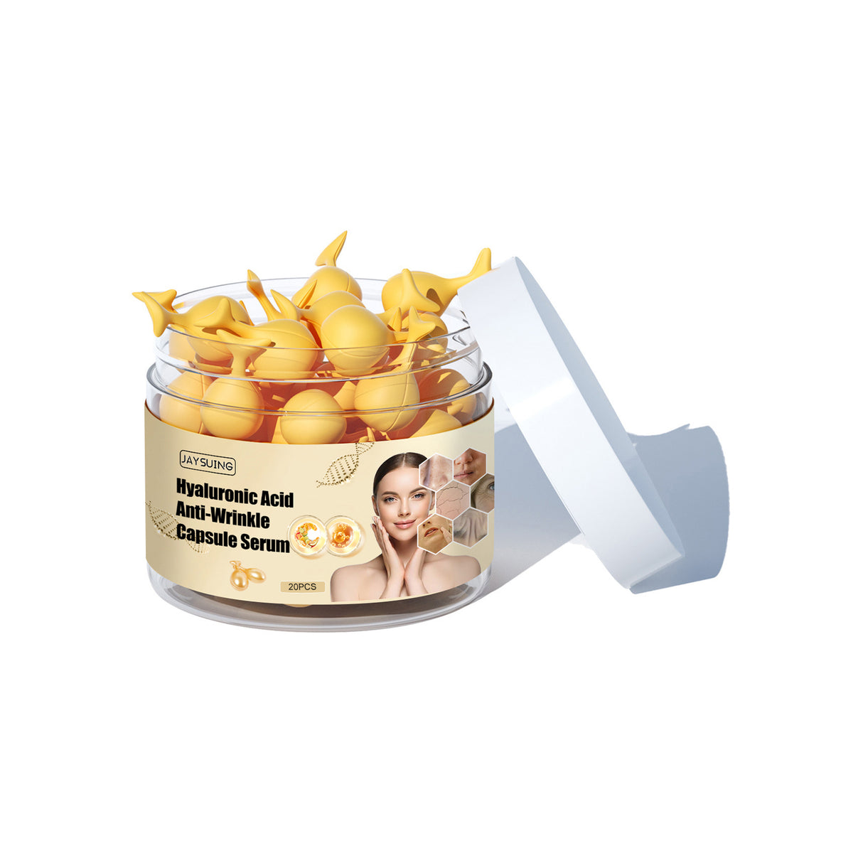 Hyaluronic Acid Anti-Wrinkle Capsule Essence, Anti-Wrinkle Repair Barrier Hydrates And Tightens Facial Skin Essence