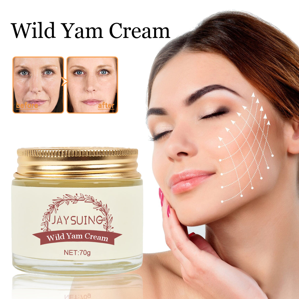 Wild Yam Cream, Moisturizing Light Spot Shine Anti-wrinkle Cream