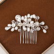 Simple wedding jewelry crystal pearl handmade crystal hair comb - V.I.P Digital Presence