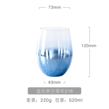 Blue Starry Sky Crystal Glass Goblet Red Wine Glass Mug Home High Value Party Grape Champagne Glass Cocktail Set Furniture Items - V.I.P Digital Presence