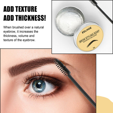 EELHOE Eyebrow Cream Styling Soap Colorless Transparent Refreshing Lasting Natural Makeup Eyebrow Styling Eyebrow Brush - V.I.P Digital Presence