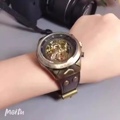 SHENHUA Men's Fashion Hollow out Watch Antique Fully Automatic Mechanical Watch - V.I.P Digital Presence
