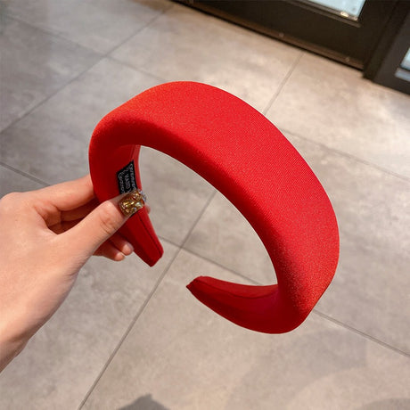 Candy colored thick sponge hair hoop for women's solid color wide edged and minimalist headband - V.I.P Digital Presence