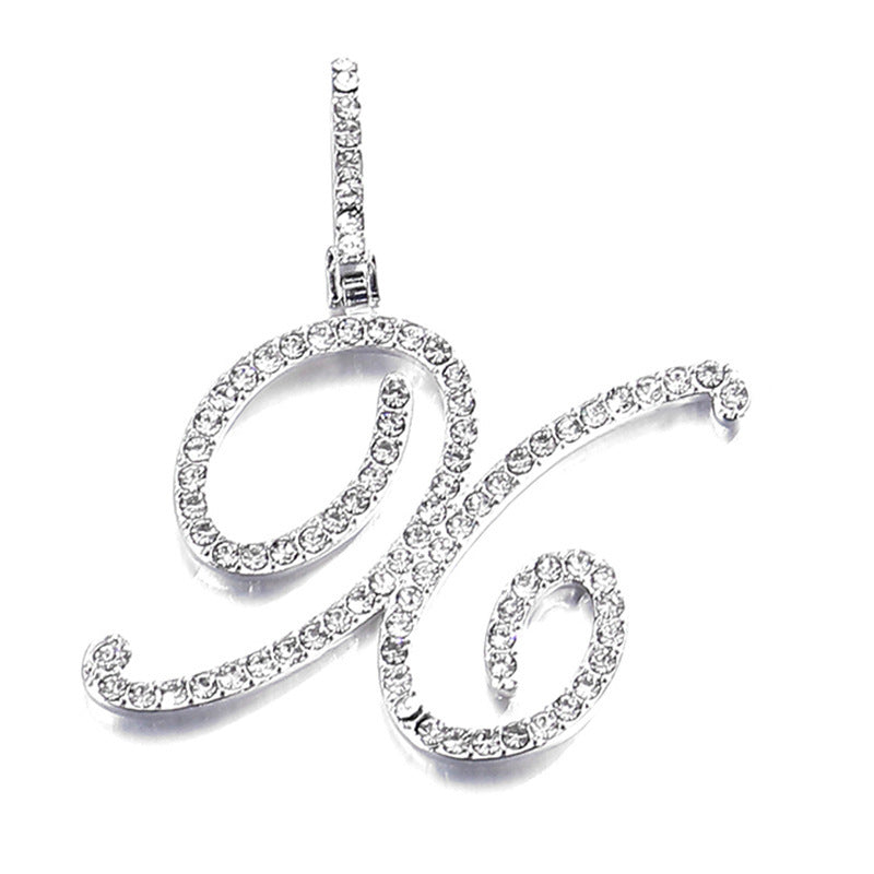 Hip hop accessories grass letter pendant melon seed buckle Cuban chain accessory - V.I.P Digital Presence