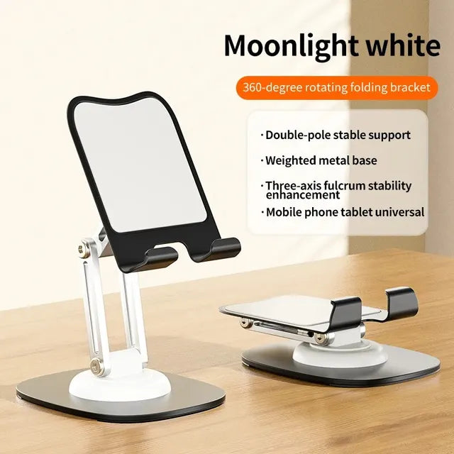Multi-Function Folding Lift Lazy Mobile Phone Stand 360° Rotating Live Stand Aluminum Mobile Phone Tablet Desktop Stand - V.I.P Digital Presence
