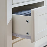 Farmhouse 5 drawer bedroom dressing table, high drawer cabinet white wooden bedroom dressing table. - V.I.P Digital Presence