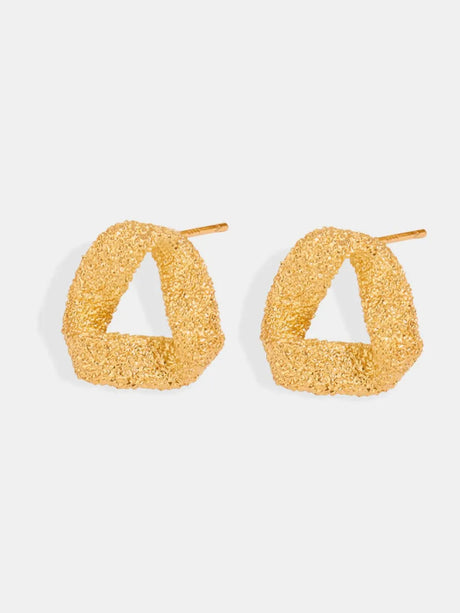 Gold-Plated Geometric Stud Earrings - V.I.P Digital Presence
