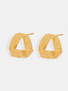 Gold-Plated Geometric Stud Earrings - V.I.P Digital Presence