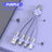 One to three data cable suitable for Android and Apple Type-C keychain three in one charging cable - V.I.P Digital Presence