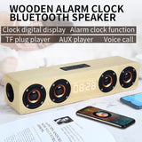 Home theater portable column Bluetooth Speaker Wireless wood speaker Alarm Clock Radio subwoofer Soundbar for TV speaker AUX USB - V.I.P Digital Presence