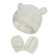 New Baby Kids Girls Boys Winter Warm Knit Hat Ear Solid Warm Cute Glove 2pcs Lovely Beanie Cap 0-18M - V.I.P Digital Presence