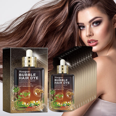 Hoegoa Hair Dye Shampoo Bubble Colored Hair Dye Shampoo Hair Color Dye Color Blackening Shampoo - V.I.P Digital Presence