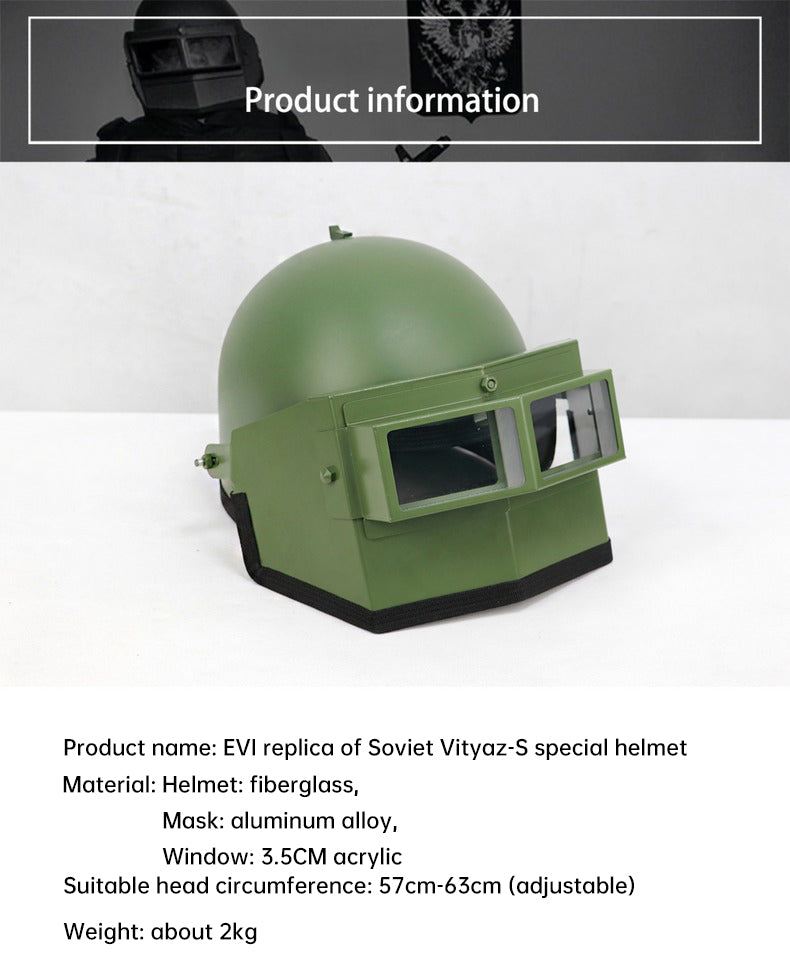 Cold War - era EVI Soviet/Russian Special Forces Vityaz - S Helmet, Class 6 Helmet, featured in *Escape from Tarkov* - V.I.P Digital Presence