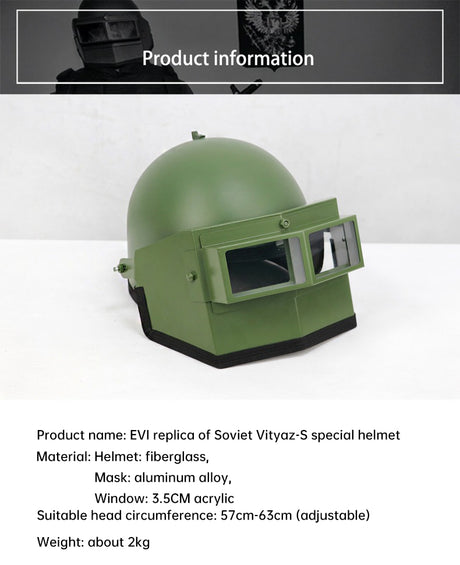 Cold War - era EVI Soviet/Russian Special Forces Vityaz - S Helmet, Class 6 Helmet, featured in *Escape from Tarkov* - V.I.P Digital Presence