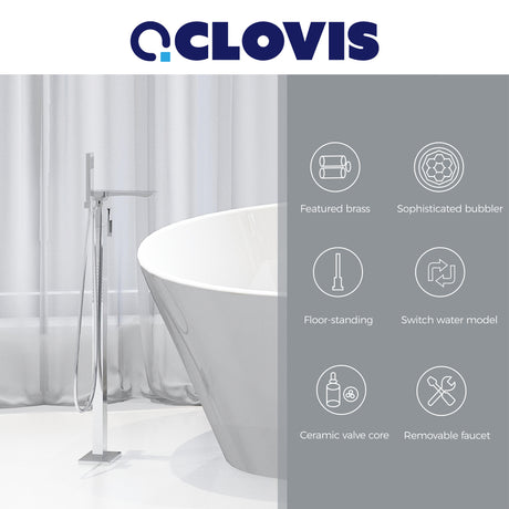 Single Handle Floor Mounted Freestanding Tub Filler - V.I.P Digital Presence