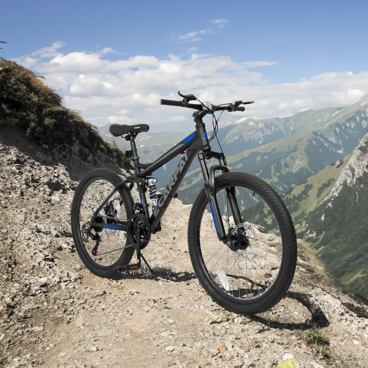 A2660 Ecarpat Mountain Bike 26 inch Wheel Carbon Steel Frame Disc Brake Thumb Shift Front Fork Rear Shock Absorber Bicycle - V.I.P Digital Presence