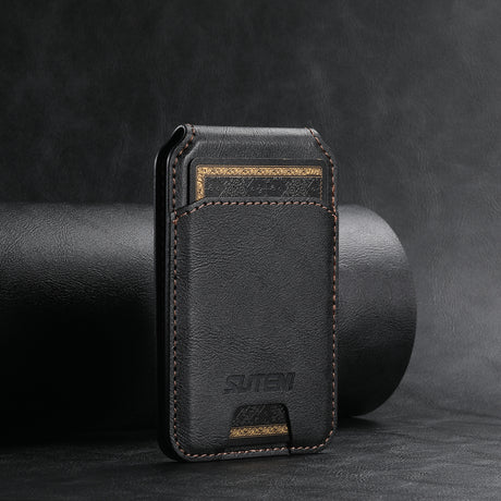 Suitable for Apple 15ProMax Android universal mobile phone magnetic card holder MagSafe magnetic ring PU leather - V.I.P Digital Presence