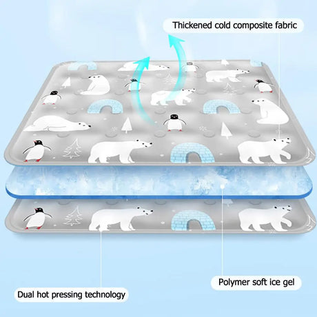 Summer Pet Cooling Pad Ice Crystal Gel Cool Down Cat To Dog Pet Grasp Bed Resistance Collapsible Rectangle Pad Accessories - V.I.P Digital Presence