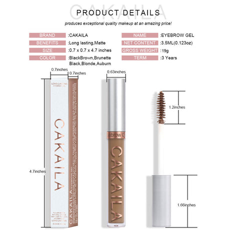 CAKAILA Eyebrow tint matte non smudge coloring long lasting eyebrow styling - V.I.P Digital Presence