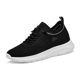 Indoor height increasing sports and leisure shoes for men white invisible height increasing shoes 7CM - V.I.P Digital Presence
