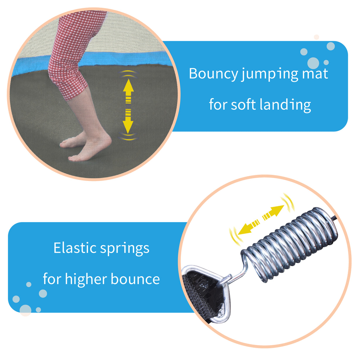 55'' Toddlers Trampoline with Safety Enclosure Net and Balls, Indoor Outdoor Mini Trampoline for Kids - V.I.P Digital Presence