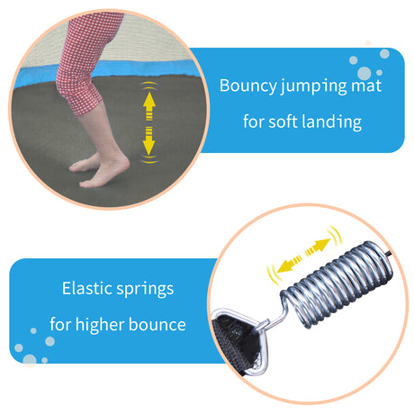 55'' Toddlers Trampoline with Safety Enclosure Net and Balls, Indoor Outdoor Mini Trampoline for Kids - V.I.P Digital Presence