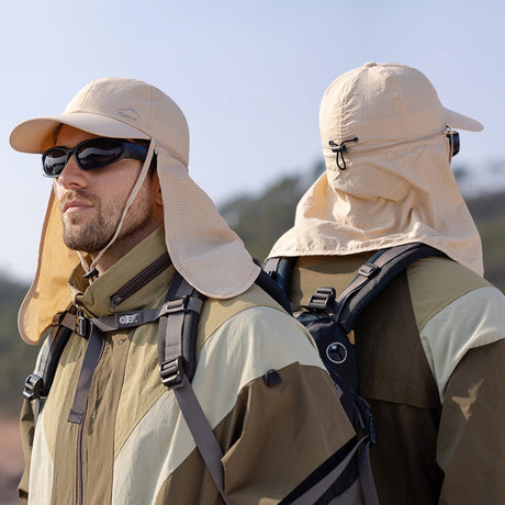 1pc Summer Baseball Cap with Detachable 360° Neck Sun Flap. For men, hiking, fishing, outdoor. - V.I.P Digital Presence