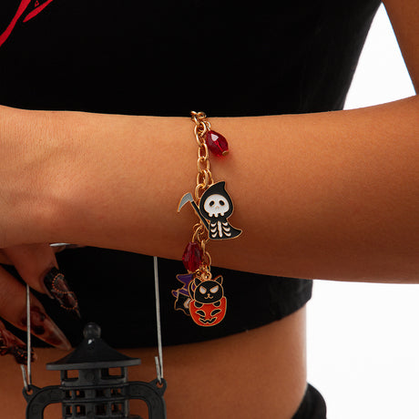 Halloween Party Ghost Bracelet Trendy Girl Pumpkin Festival Alloy Pendant Handmade Girl - V.I.P Digital Presence