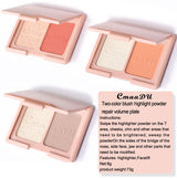 CmaaDU Two-tone blush highlighter and contouring palette - V.I.P Digital Presence