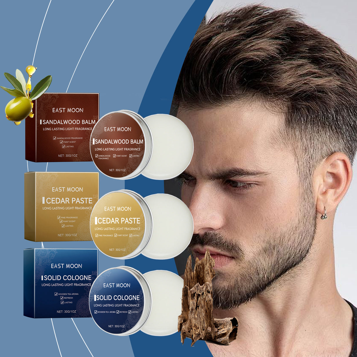 Solid Balm Men's Charm Solid Balm Fresh Natural Long-Lasting Fragrance Balm - V.I.P Digital Presence