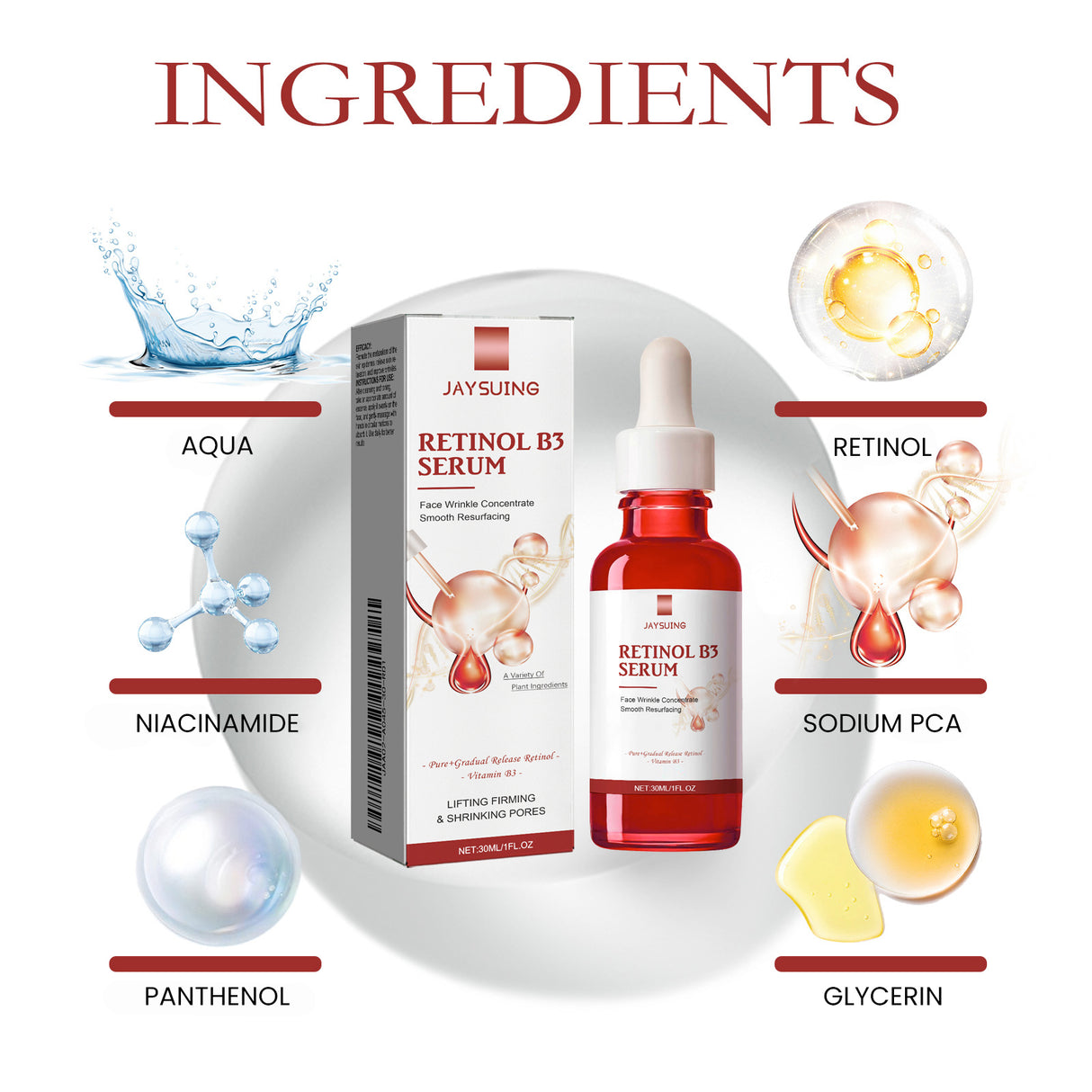 Retinol Face Essence, Reduces Lines, Firming Skin, Hydrating And Anti-Wrinkle Serum