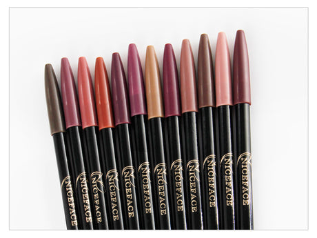 NICEFACE Nude Color Lip Pencil 12 Color Waterproof Lip Liner Nude Color Lip Pencil - V.I.P Digital Presence