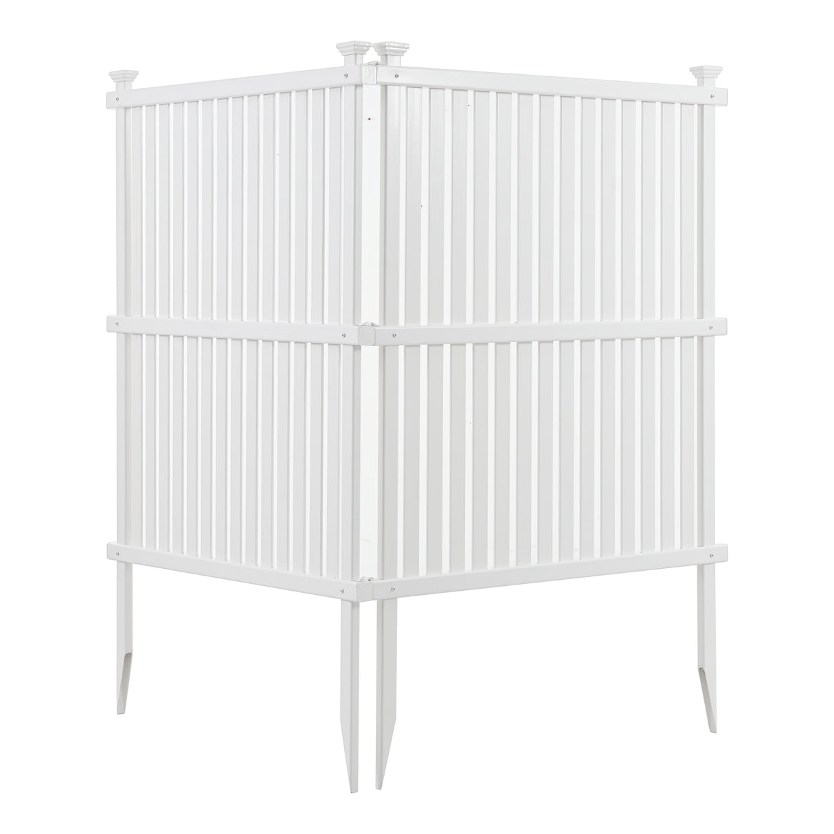 Privacy Screen Panels Kit Air Conditioner Trash Can Enclosure Vinyl white color - V.I.P Digital Presence