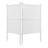 Privacy Screen Panels Kit Air Conditioner Trash Can Enclosure Vinyl white color - V.I.P Digital Presence
