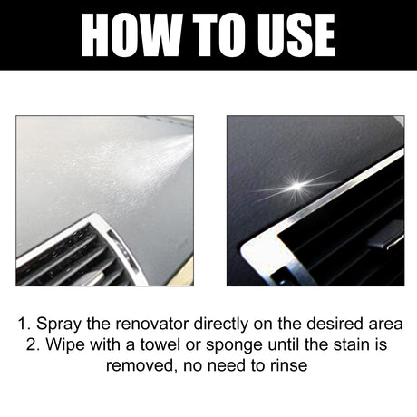Car Interior Renovation Spray, Seat Interior Instrument Panel Cleaning Decontamination Maintenance Refurbishing Care Agent - V.I.P Digital Presence